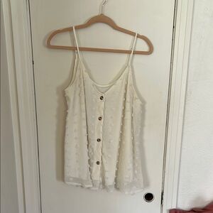 Elegant Cream Button-Down Women's Top